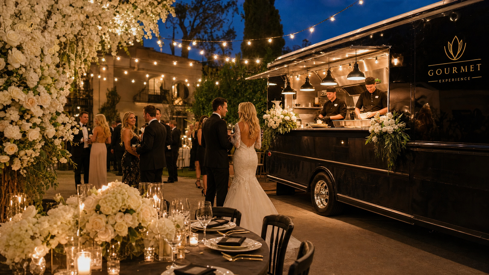Eleganckie wesele z food truckiem